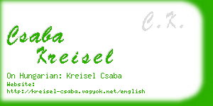 csaba kreisel business card